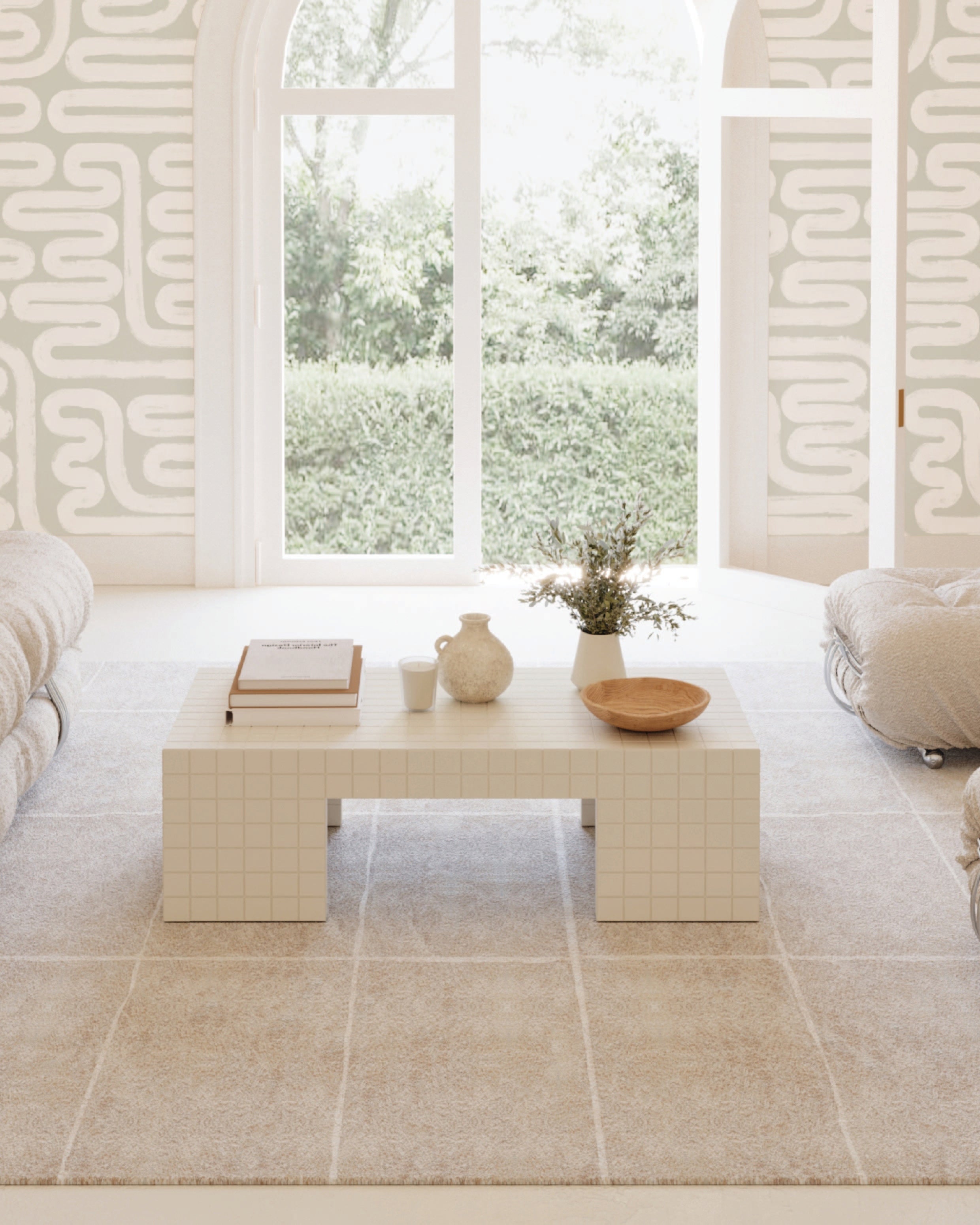 Pac-Man© Wallpaper in Soapstone