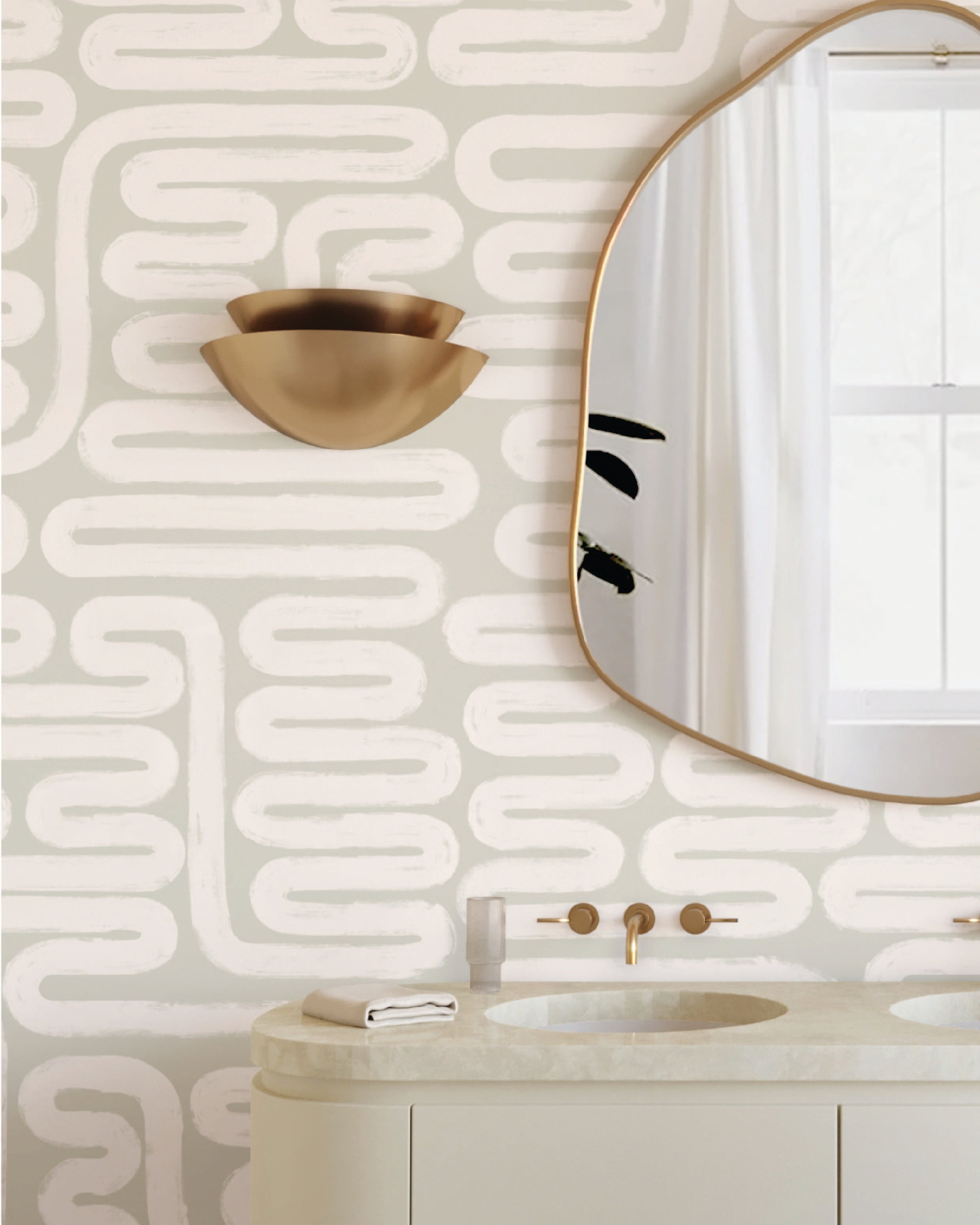 Pac-Man© Wallpaper in Soapstone