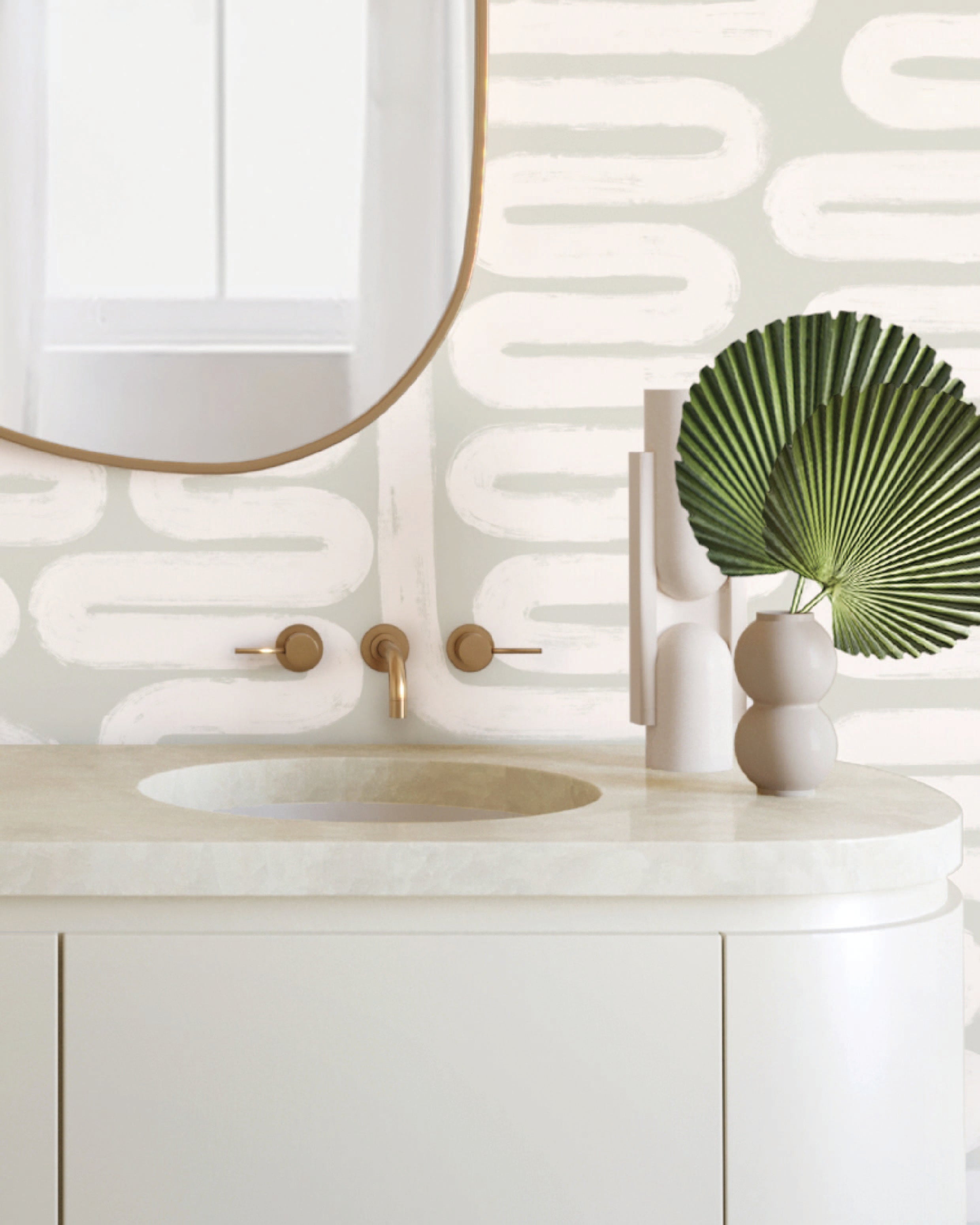 Pac-Man© Wallpaper in Soapstone