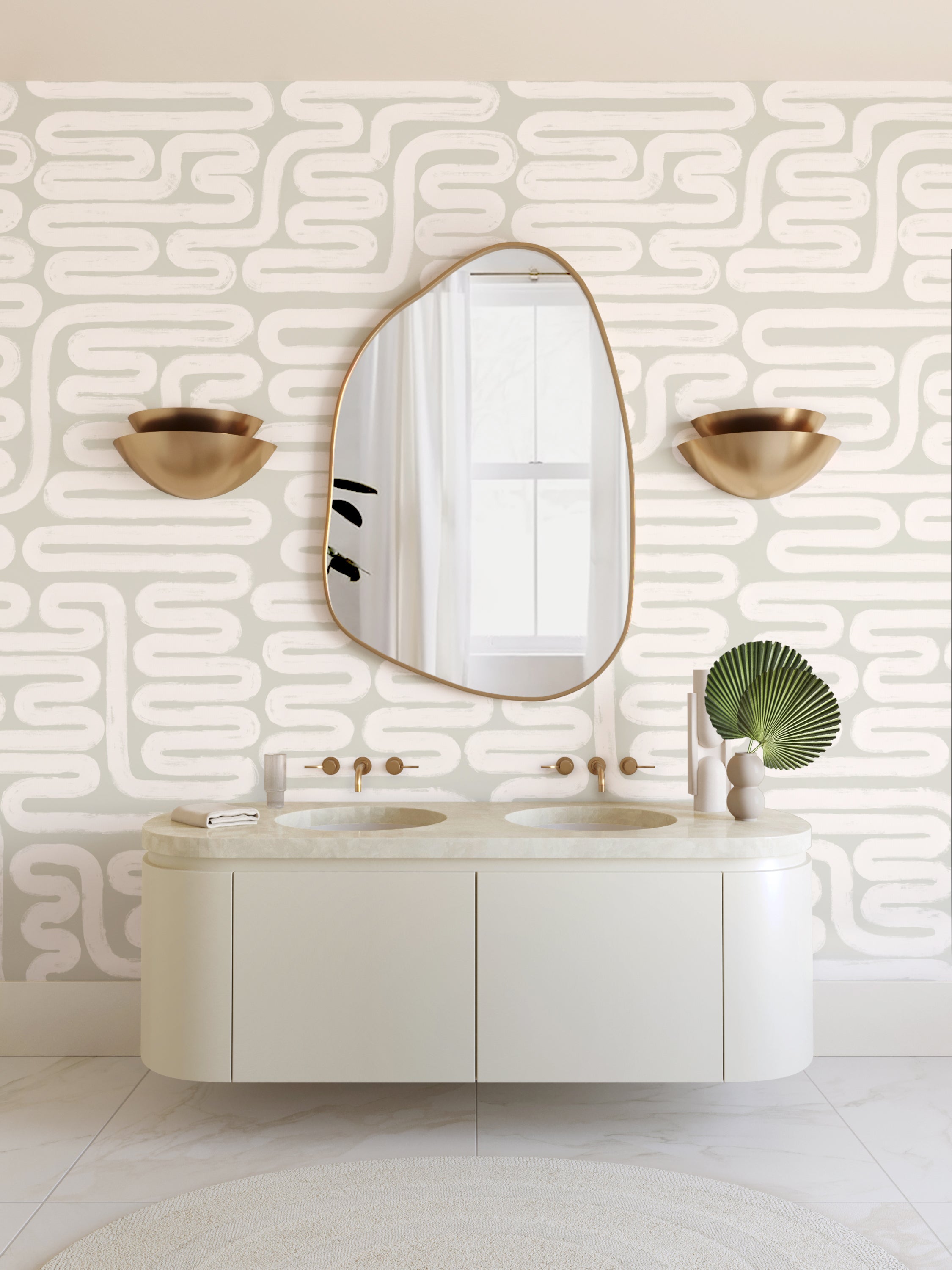 Pac-Man© Wallpaper in Soapstone