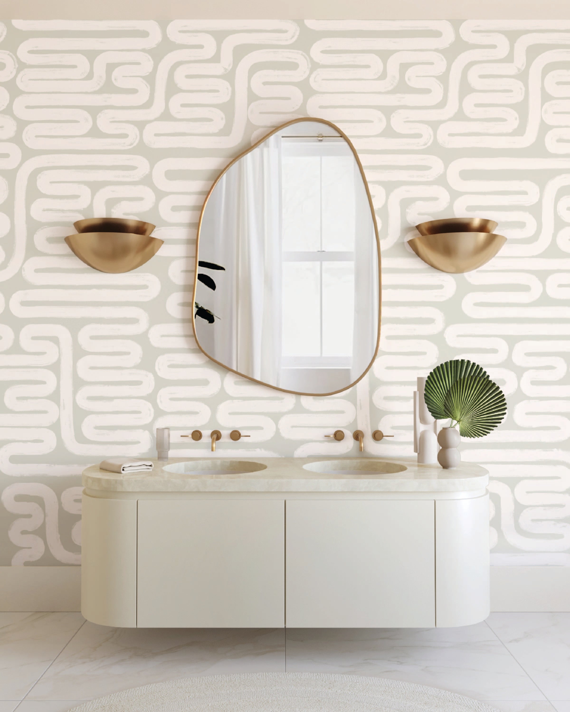 Pac-Man© Wallpaper in Soapstone