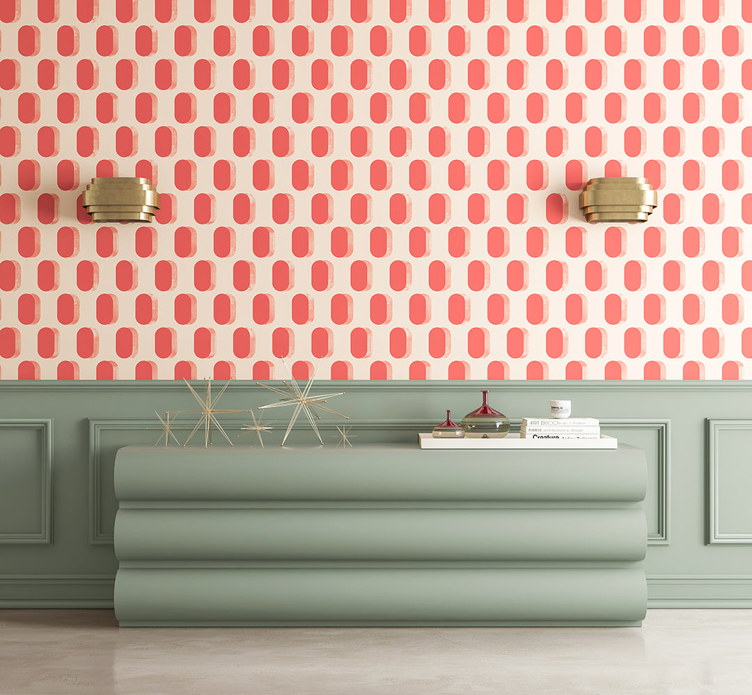 Pillbox© Wallpaper in Red