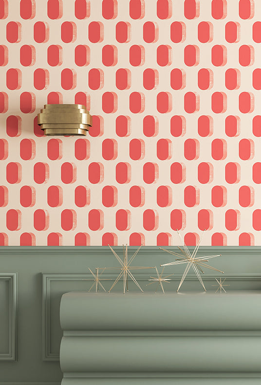 Pillbox© Wallpaper in Red