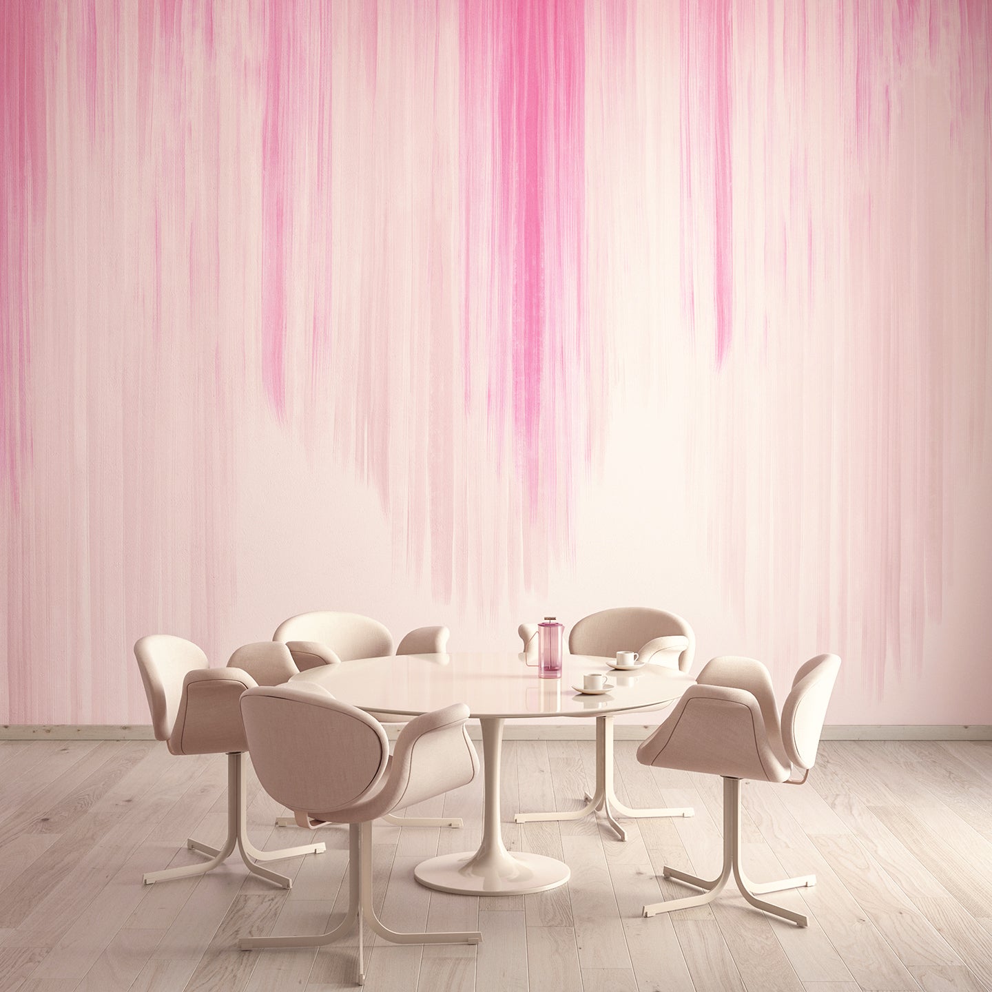 Wavelength© Mural Wallpaper in Pink