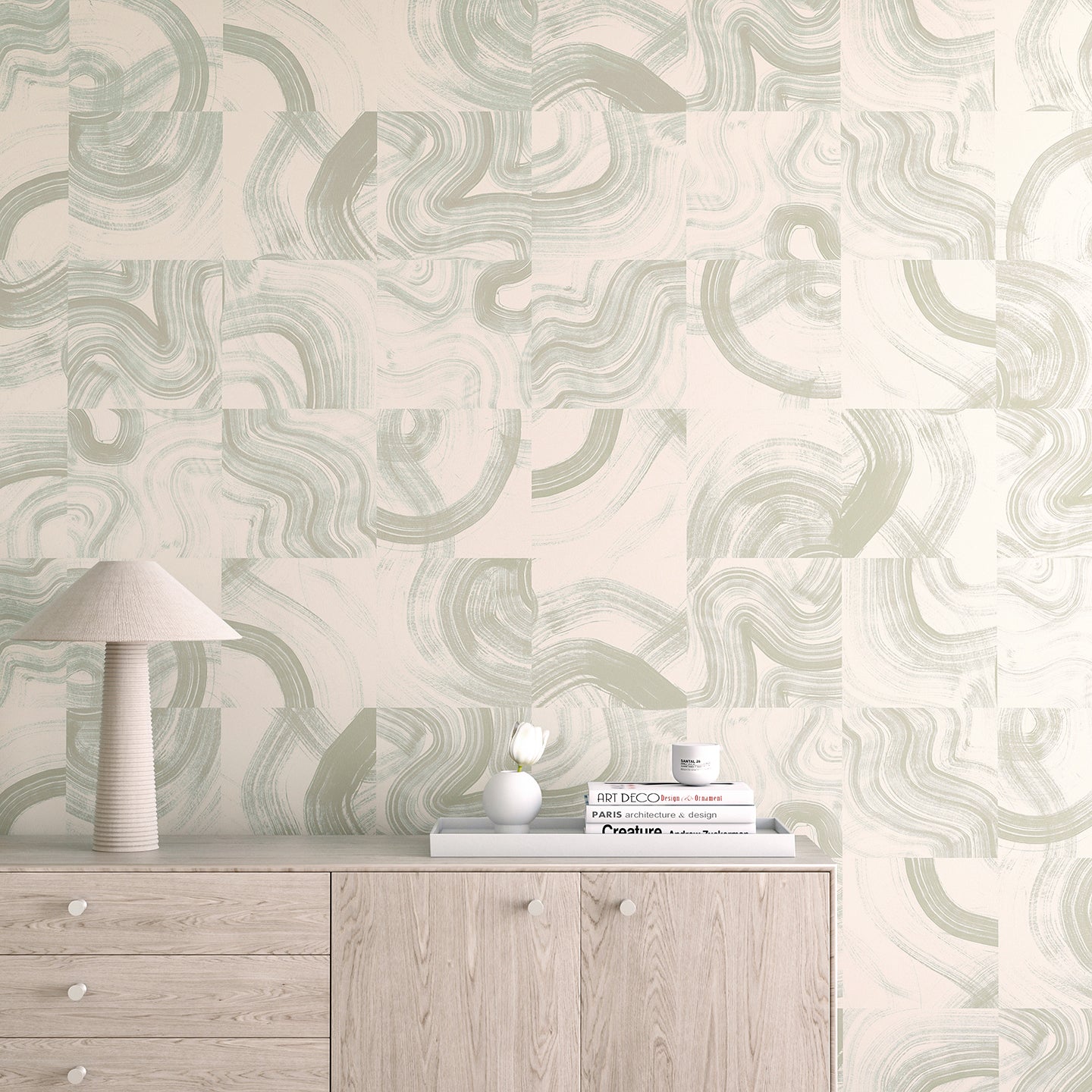 Sediment #3© Wallpaper in Pistachio