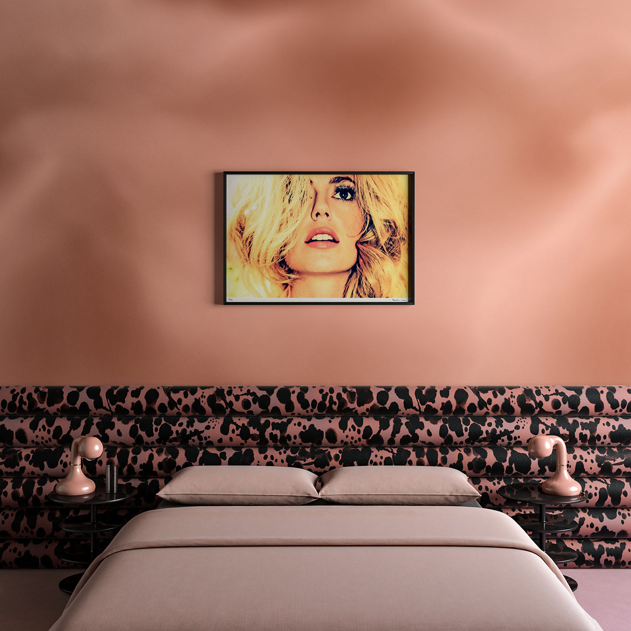 Electricity© Mural Wallpaper in Retro Rosegold