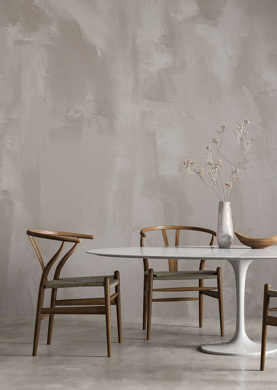 Rock Steady© Mural Wallpaper in Gris