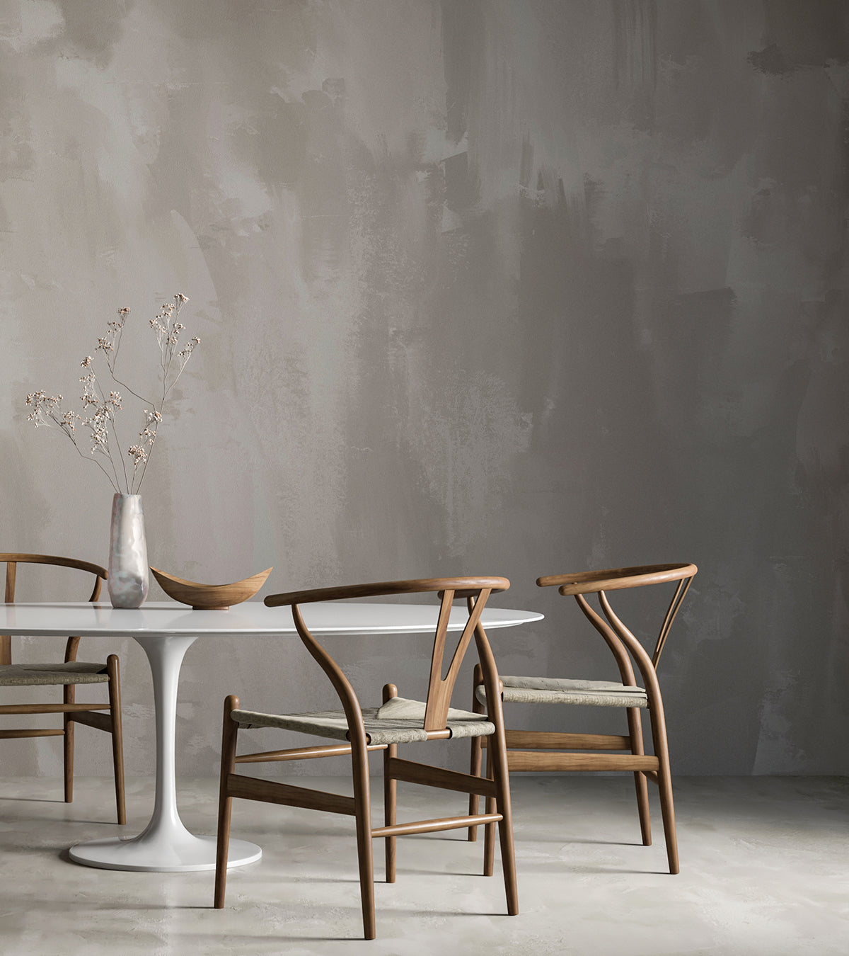 Rock Steady© Mural Wallpaper in Gris