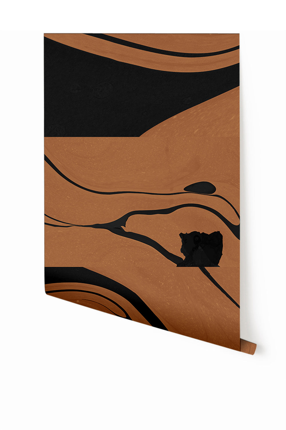 Magma© Wallpaper in Black + Rust