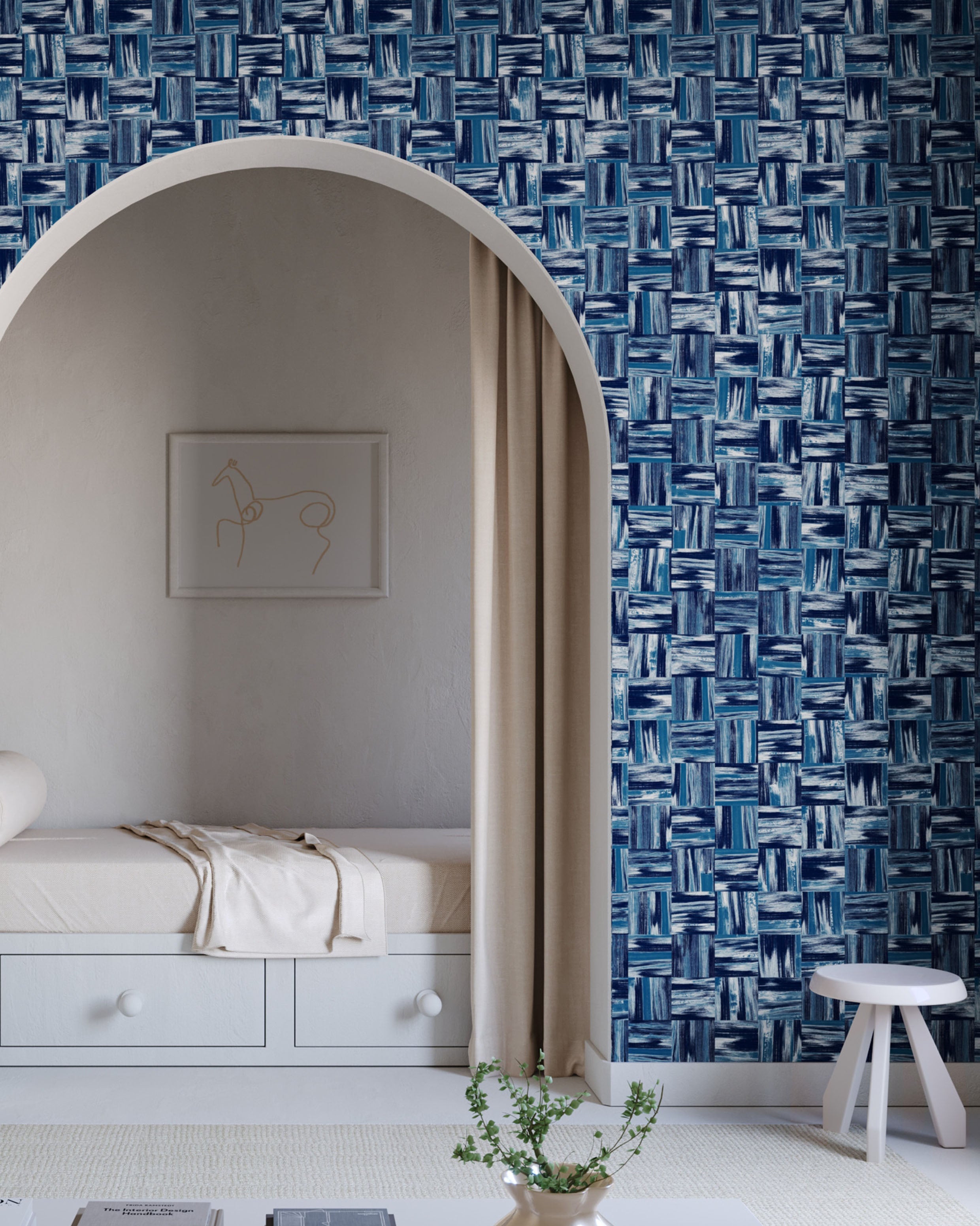 Saachi© Wallpaper in Navy