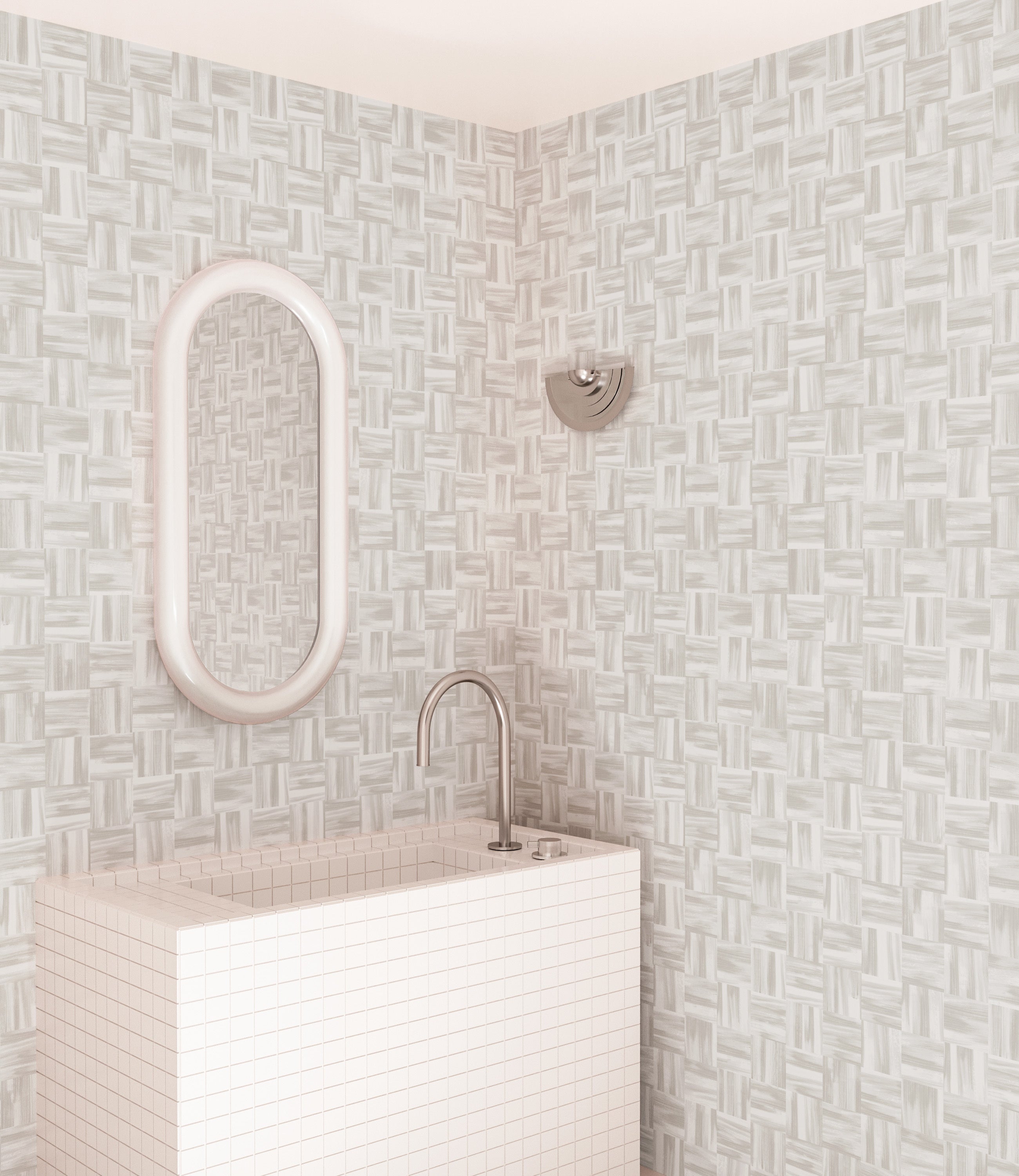 Saachi© Wallpaper in Warm Grey