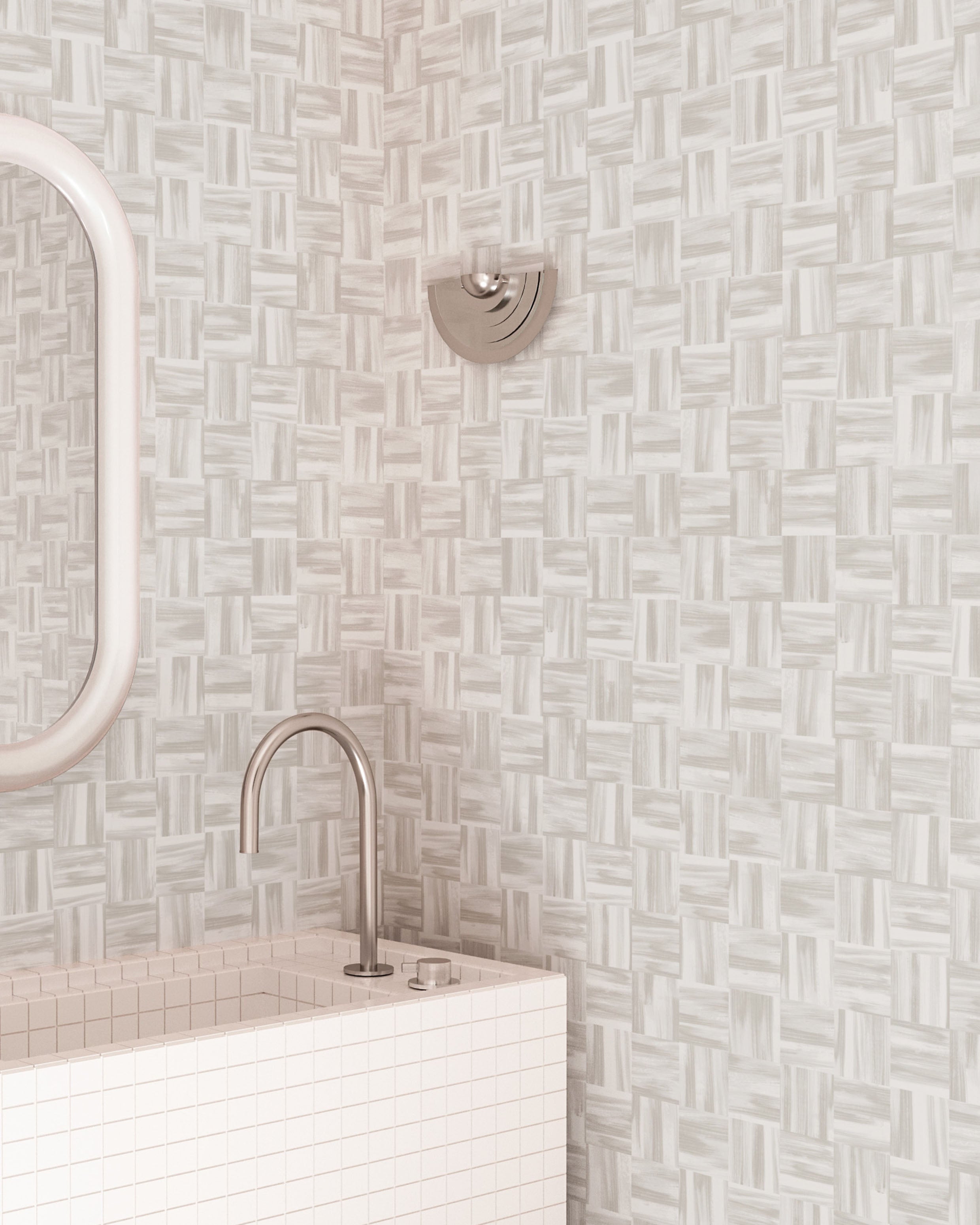 Saachi© Wallpaper in Warm Grey