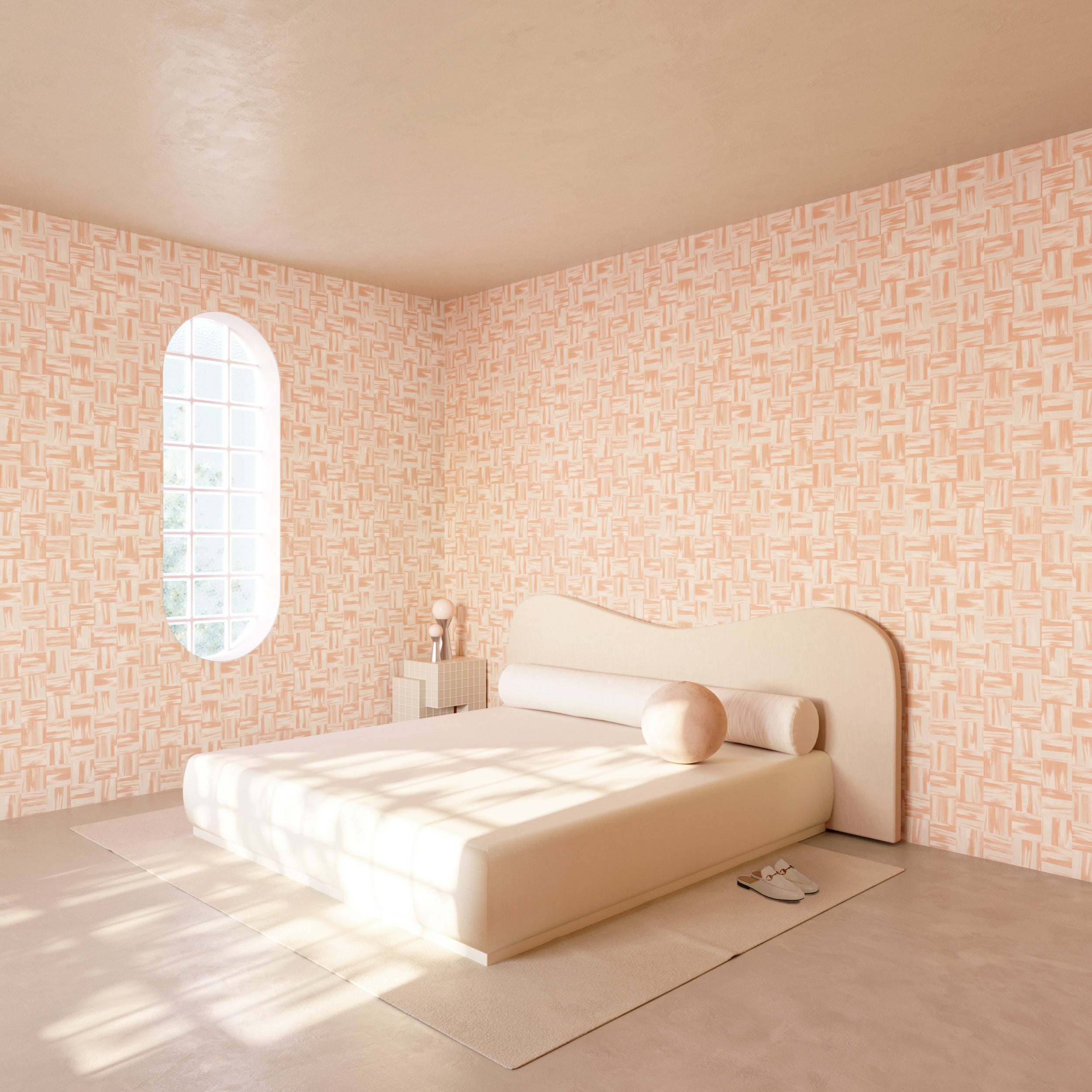 Saachi© Wallpaper in Warm Pink