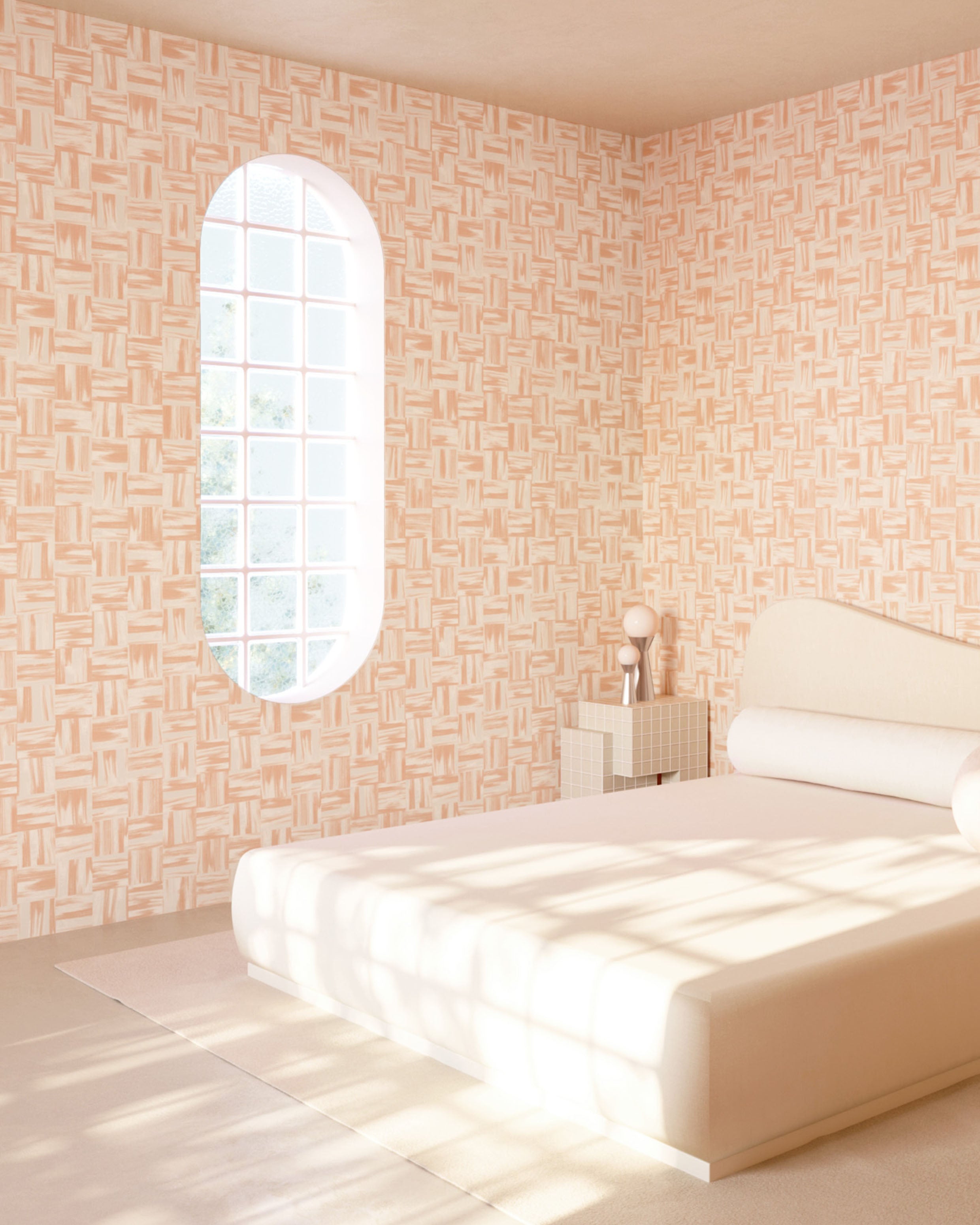 Saachi© Wallpaper in Warm Pink