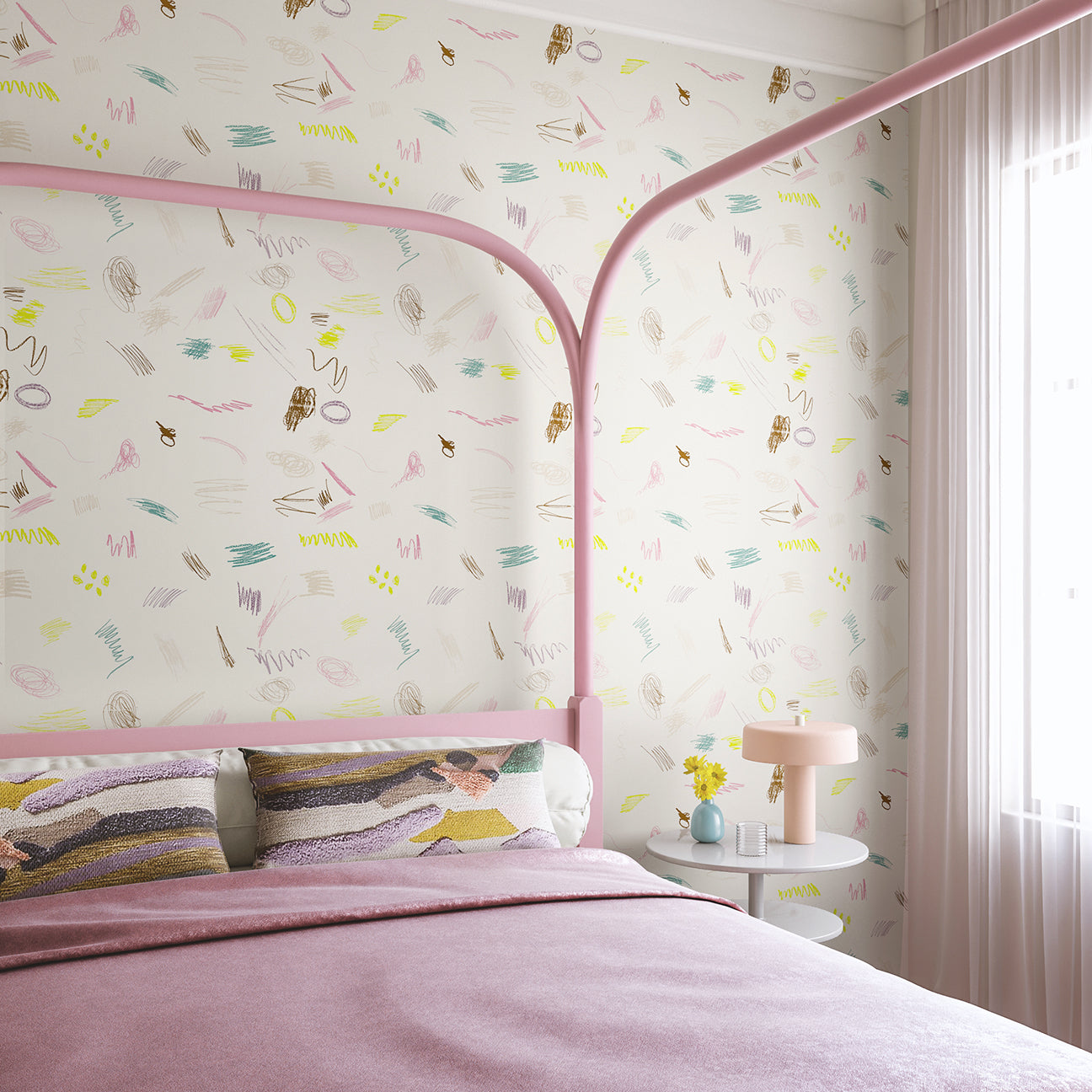 Scribble© Wallpaper in Neon