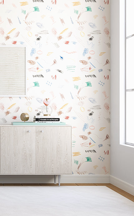Scribble© Wallpaper in Multicolor