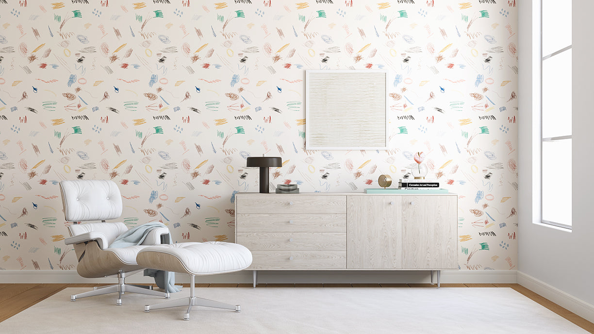 Scribble© Wallpaper in Multicolor