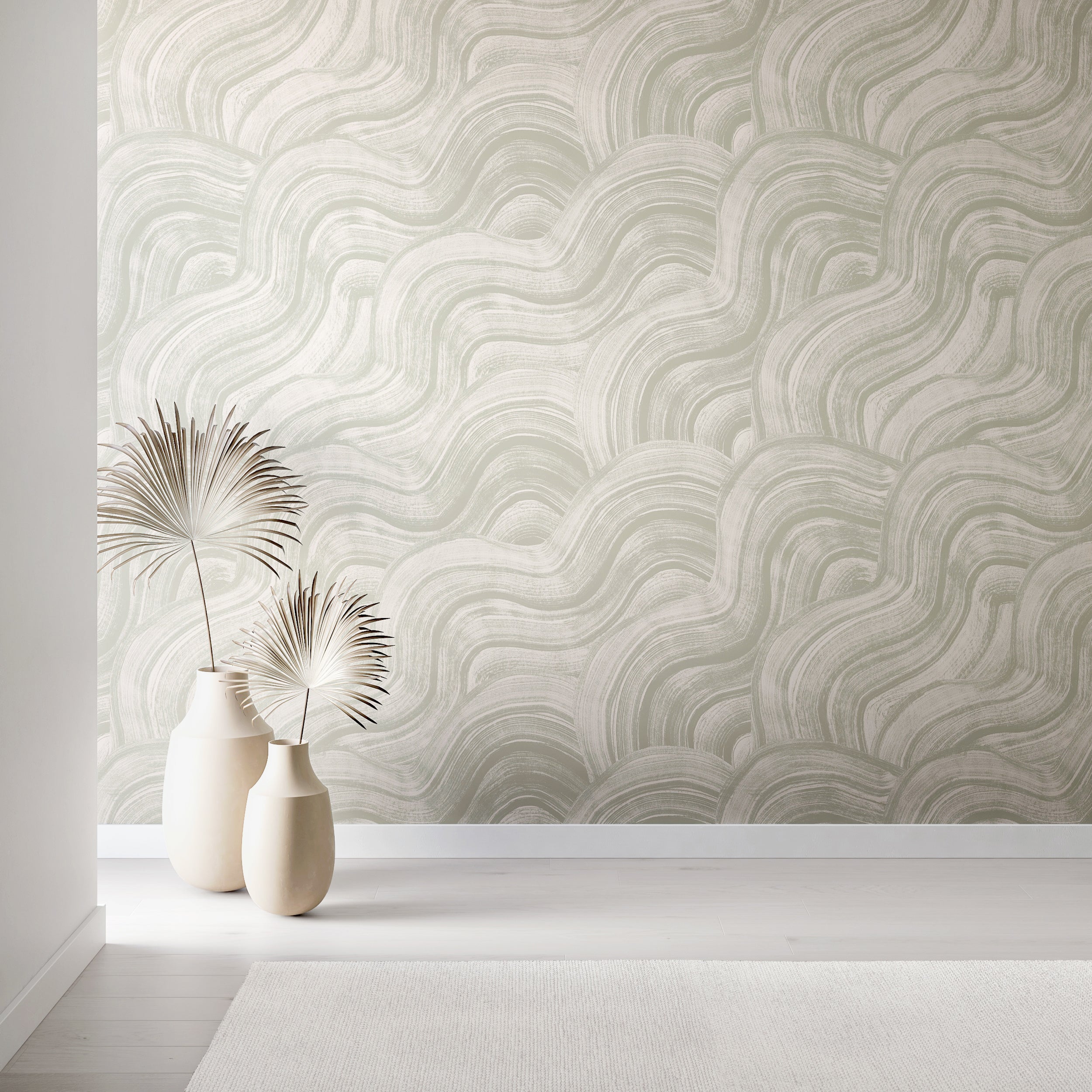 Sediment #2© Wallpaper in Pistachio