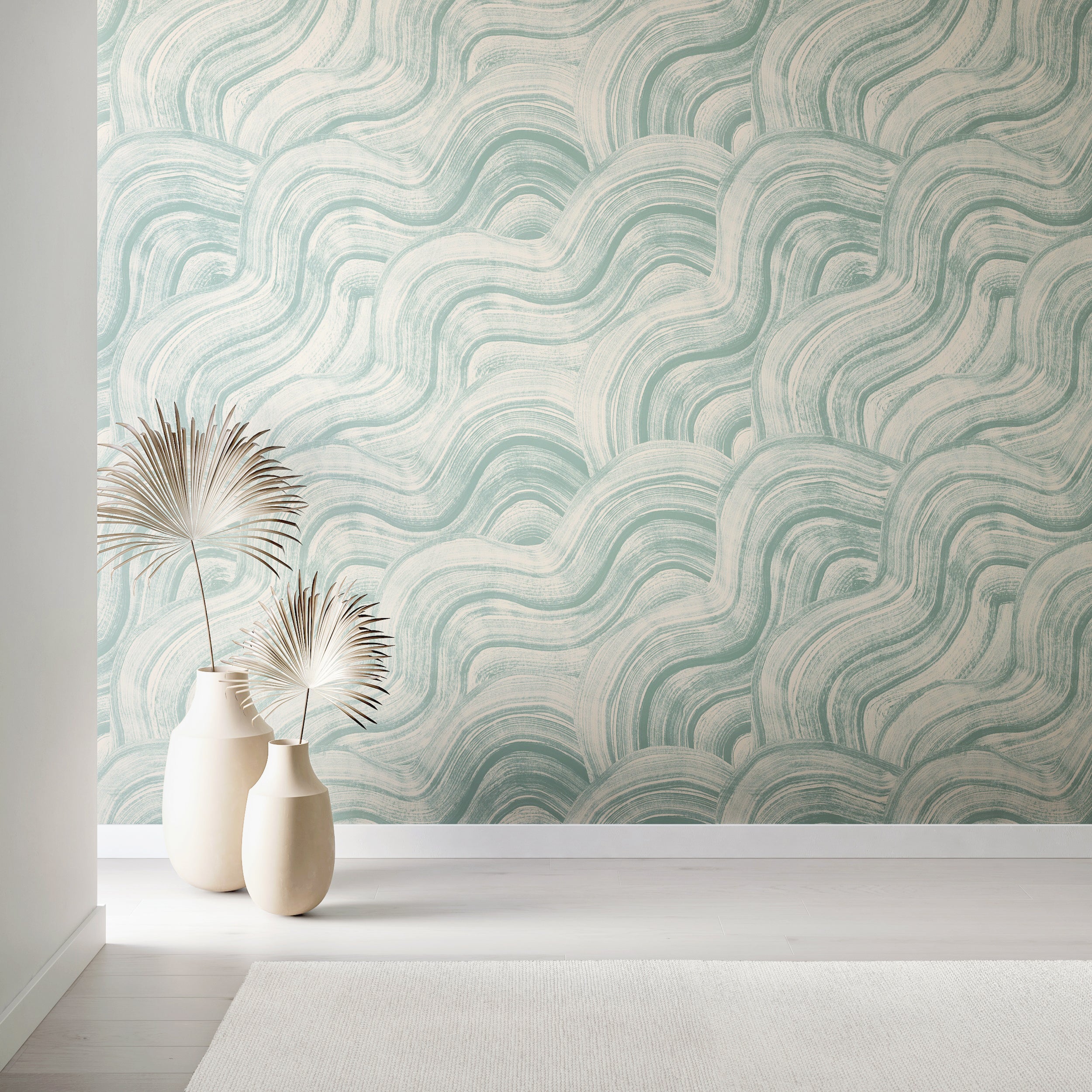 Sediment #2© Wallpaper in Sailor Blue