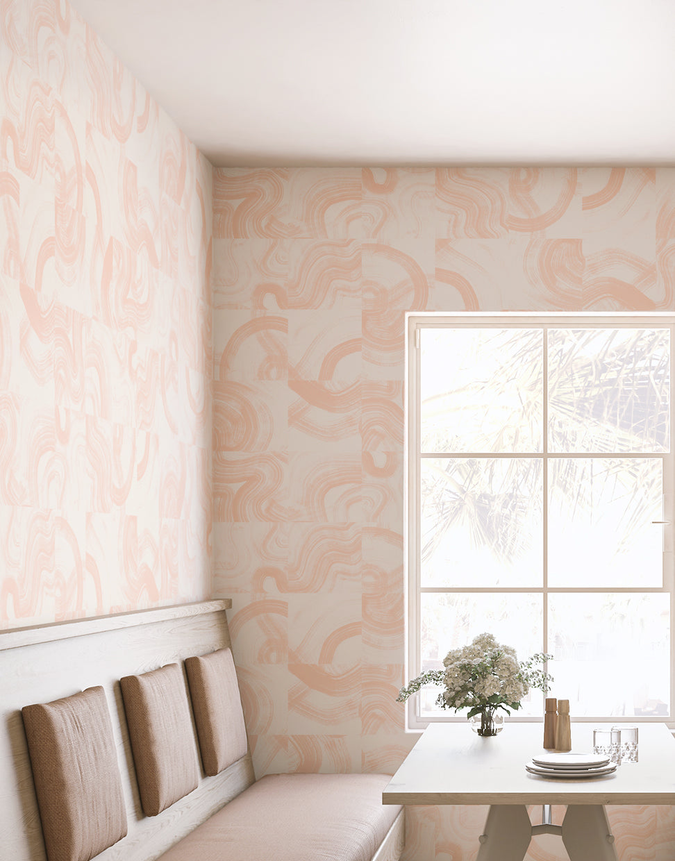 Sediment #3© Wallpaper in Peach