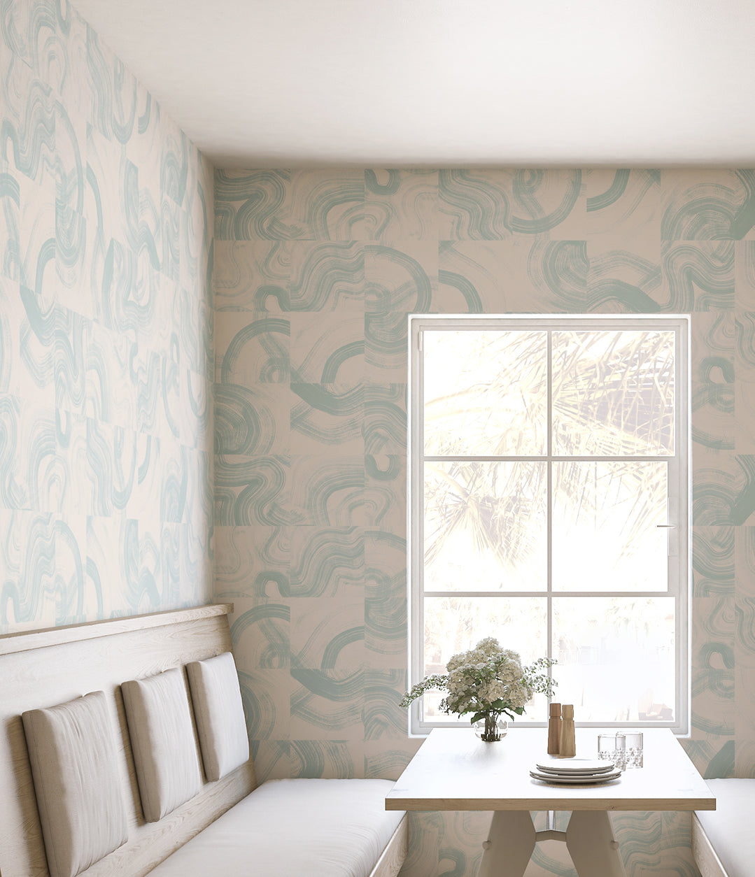 Sediment #3© Wallpaper in Sailor Blue