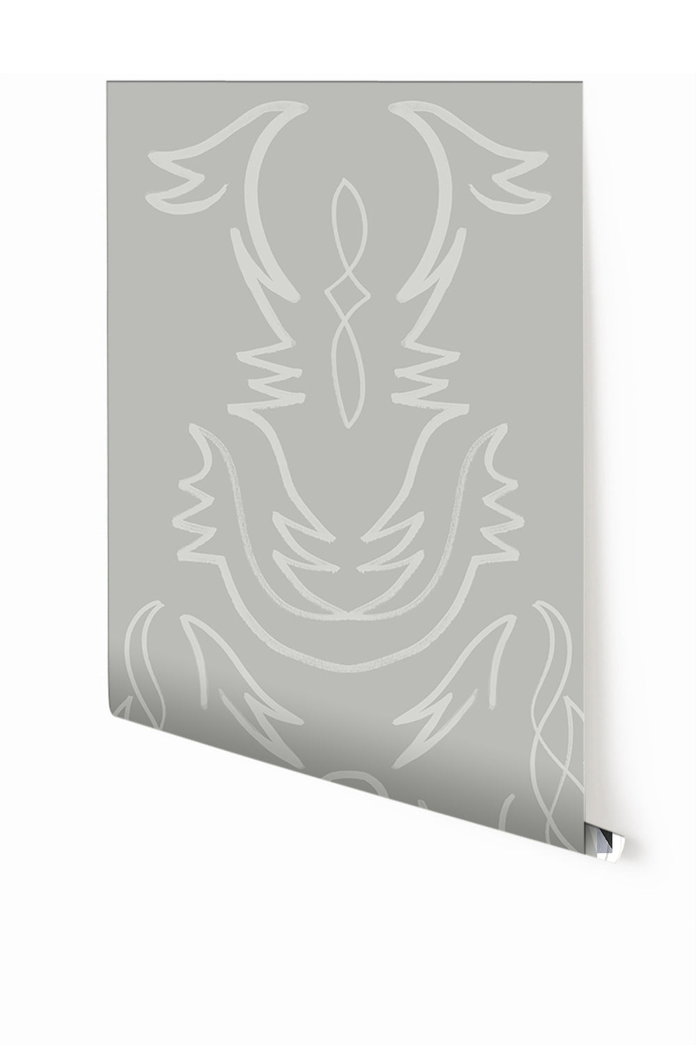 Side Saddle© Wallpaper in Sky Grey