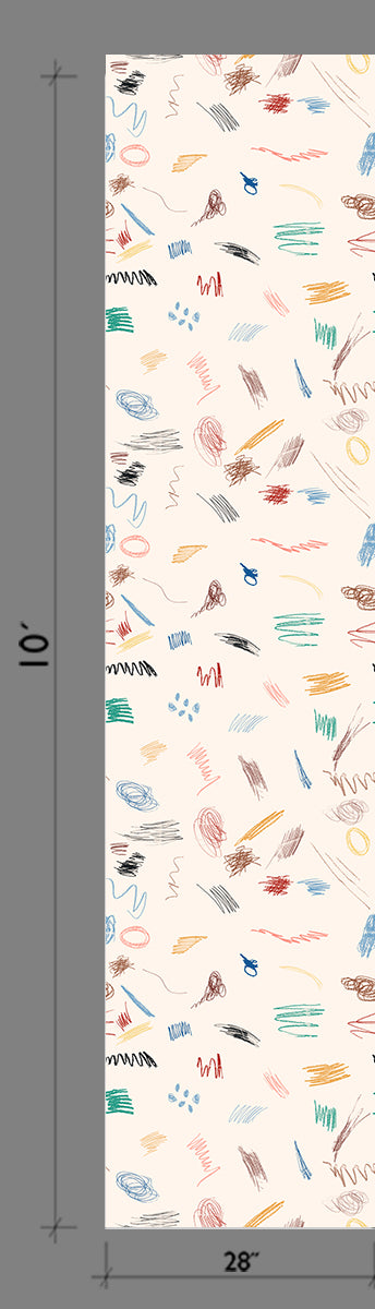 Scribble© Wallpaper in Multicolor