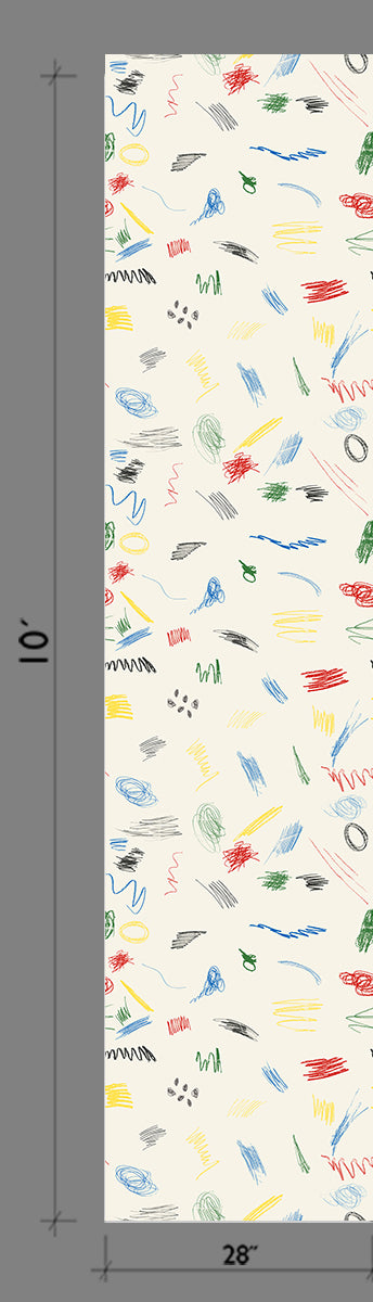 Scribble© Wallpaper in Primary