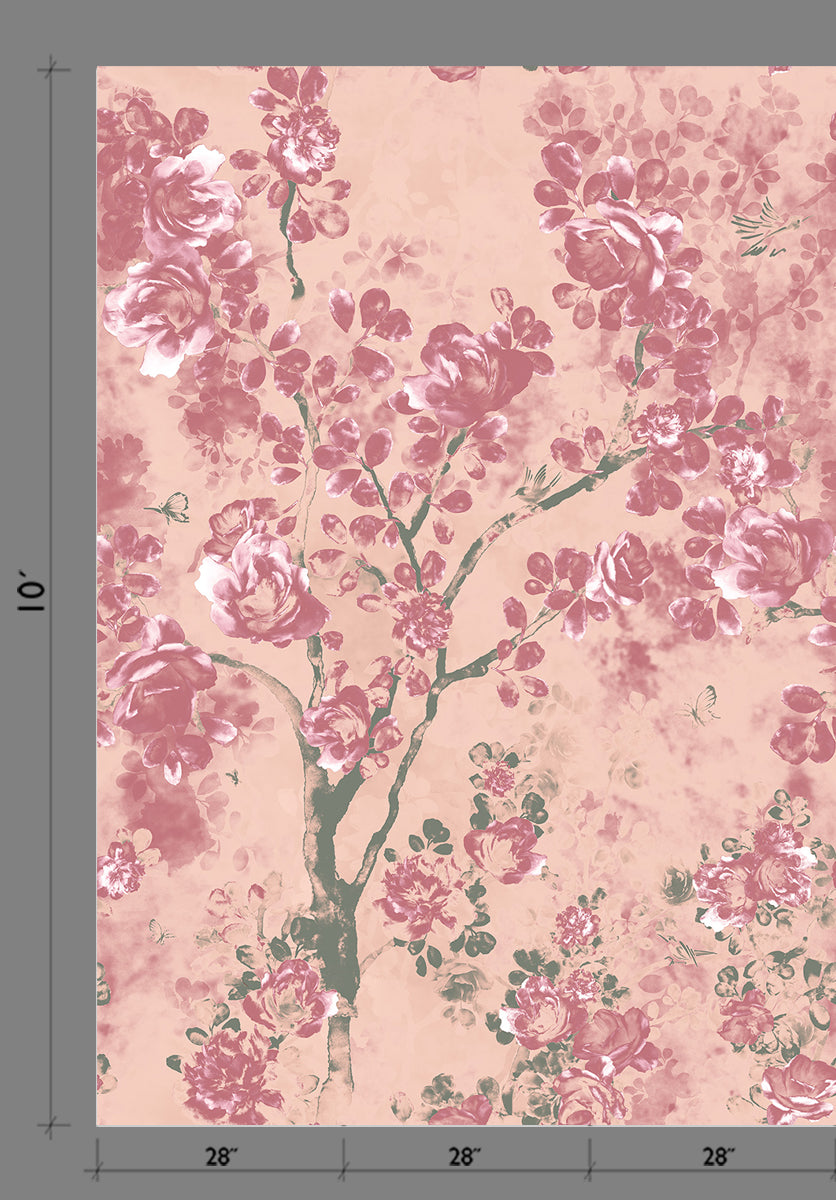 Eden© Mural Wallpaper in Mauve