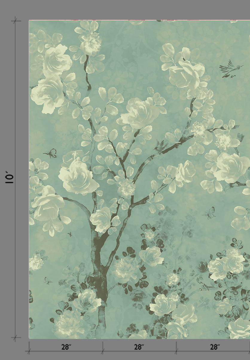 Eden© Mural Wallpaper in Teal