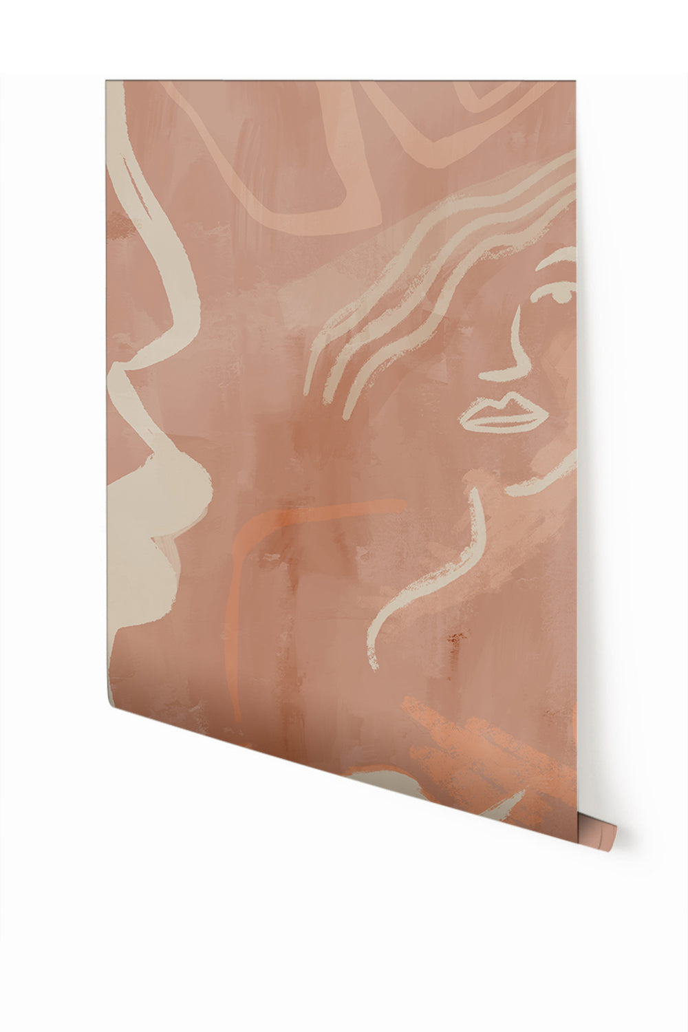 Famke© Mural Wallpaper in Terracotta