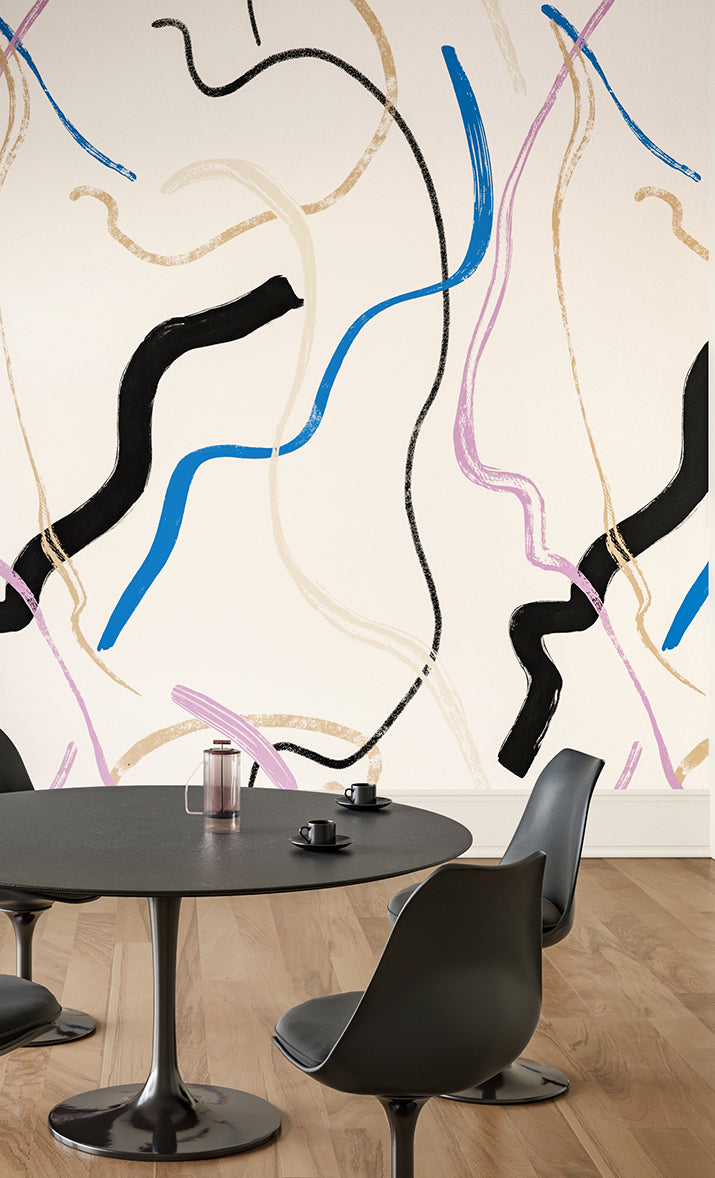 Terrain© Mural Wallpaper in Periwinkle