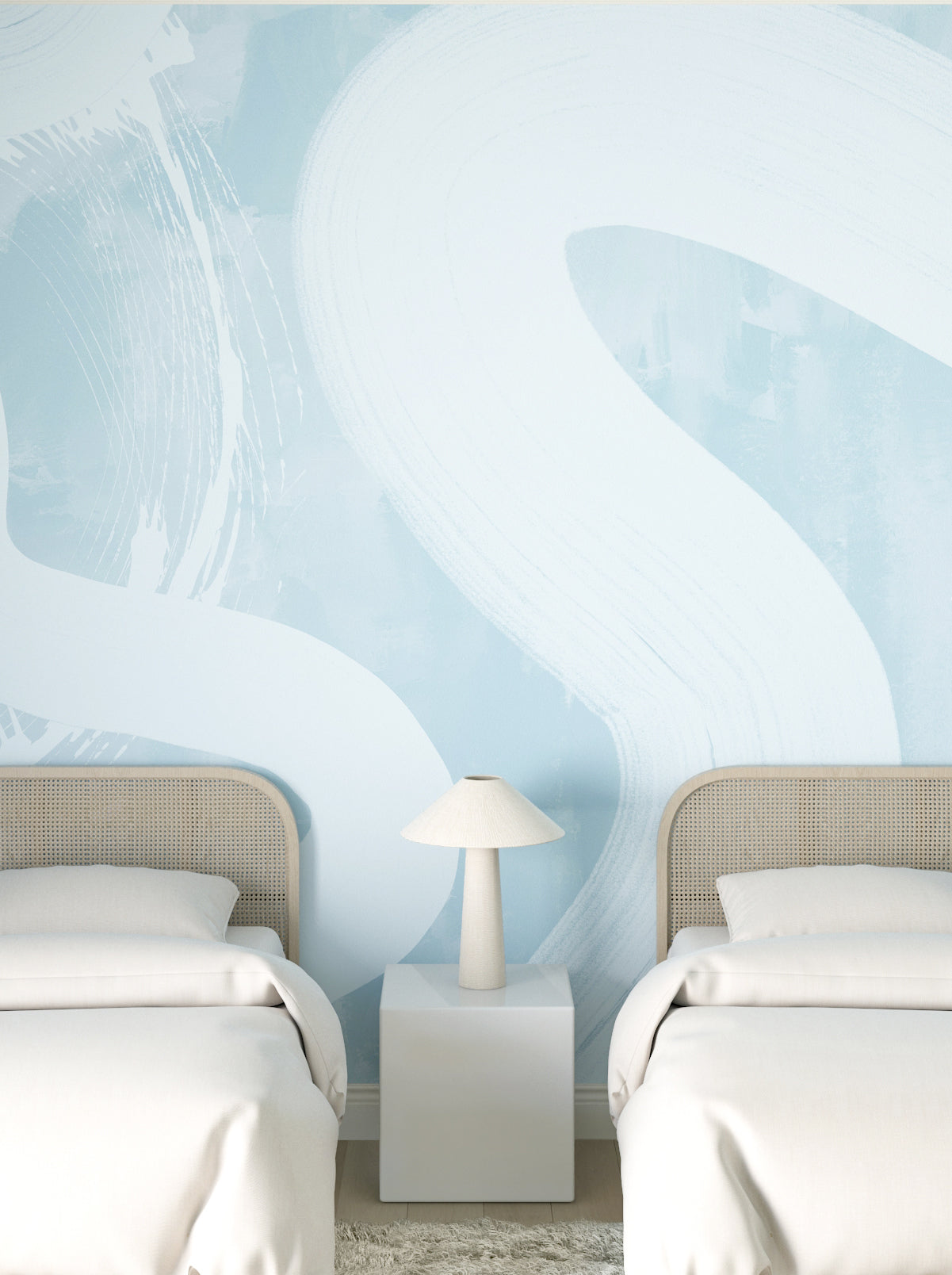 Untamed© Mural Wallpaper in Powder Blue