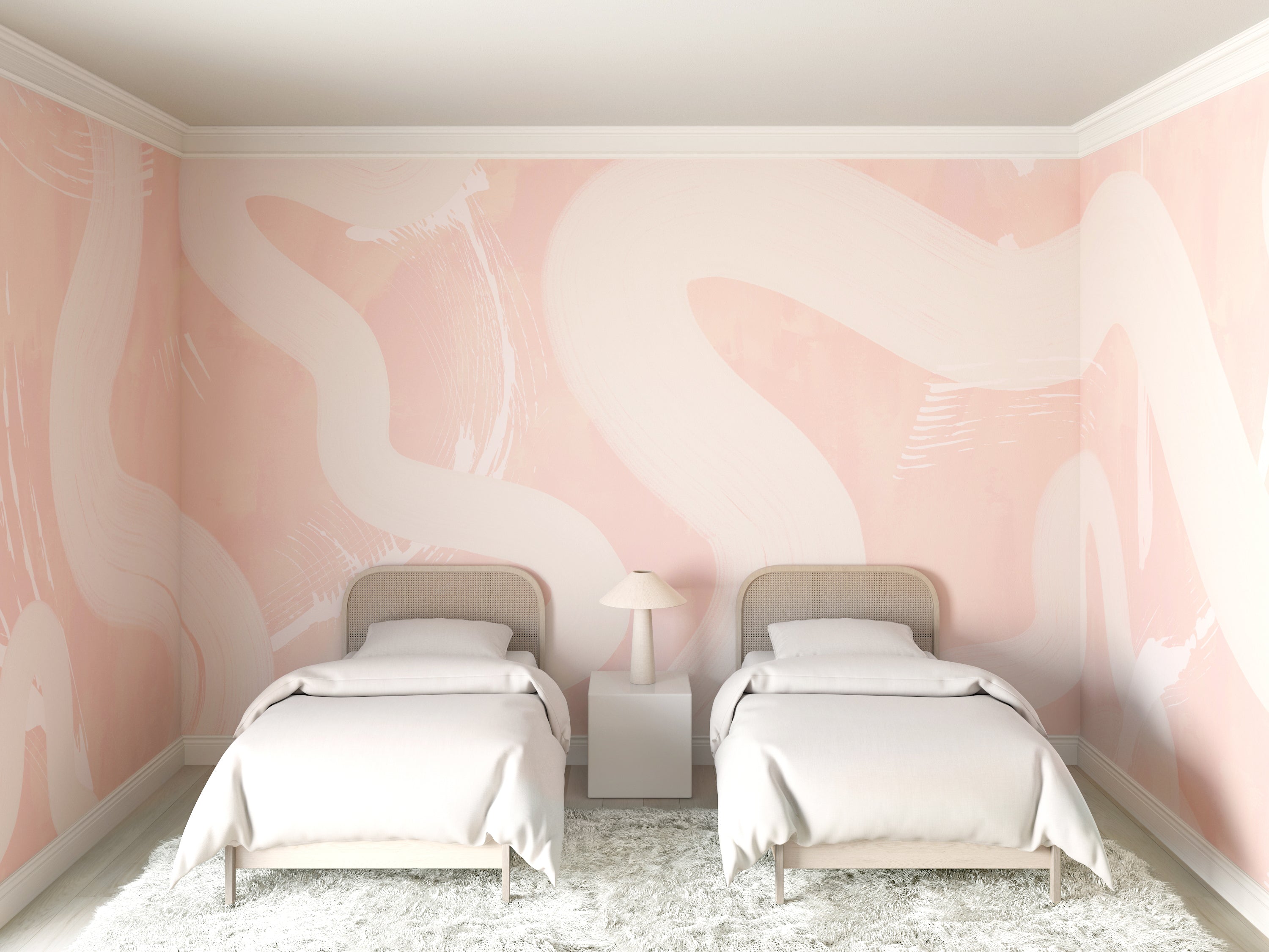 Untamed© Mural Wallpaper in Rose