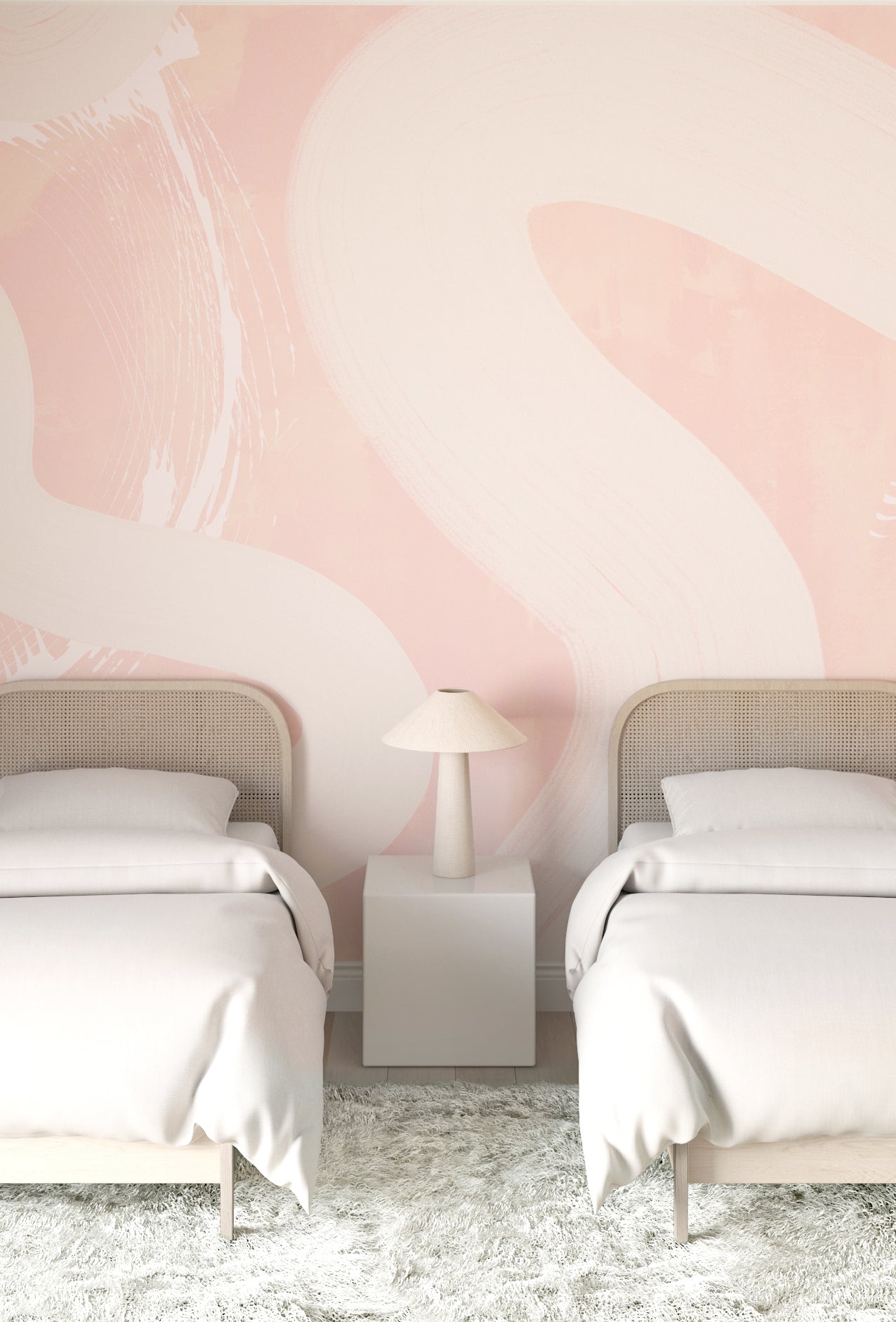 Untamed© Mural Wallpaper in Rose