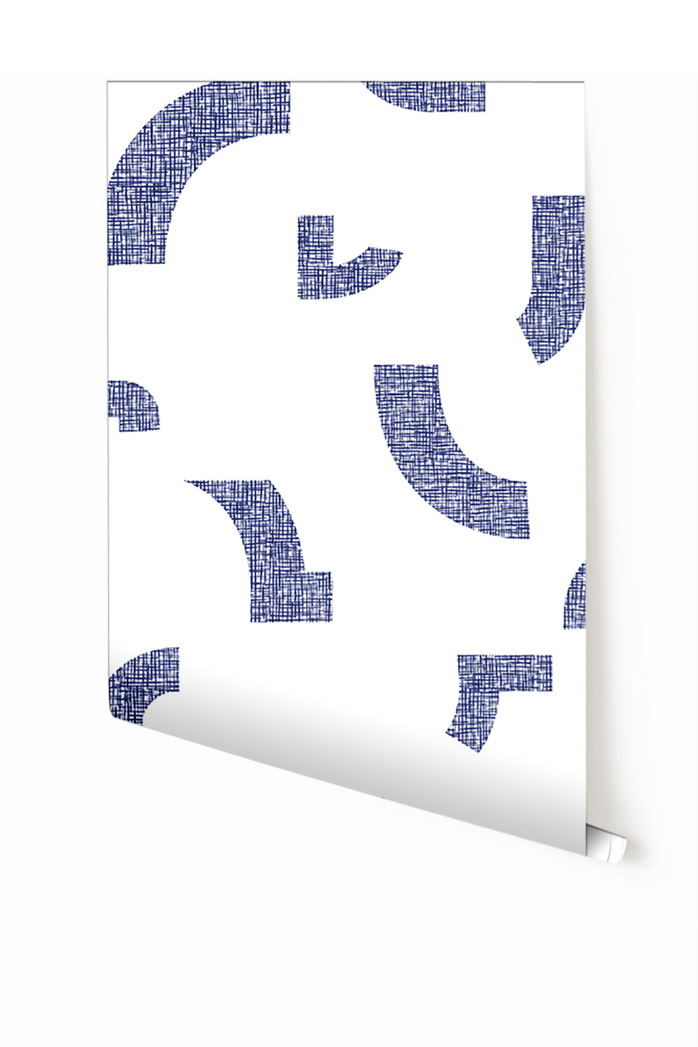 Crosshatch© Wallpaper in Navy