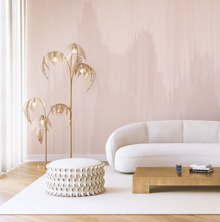Wavelength© Mural Wallpaper in Blush