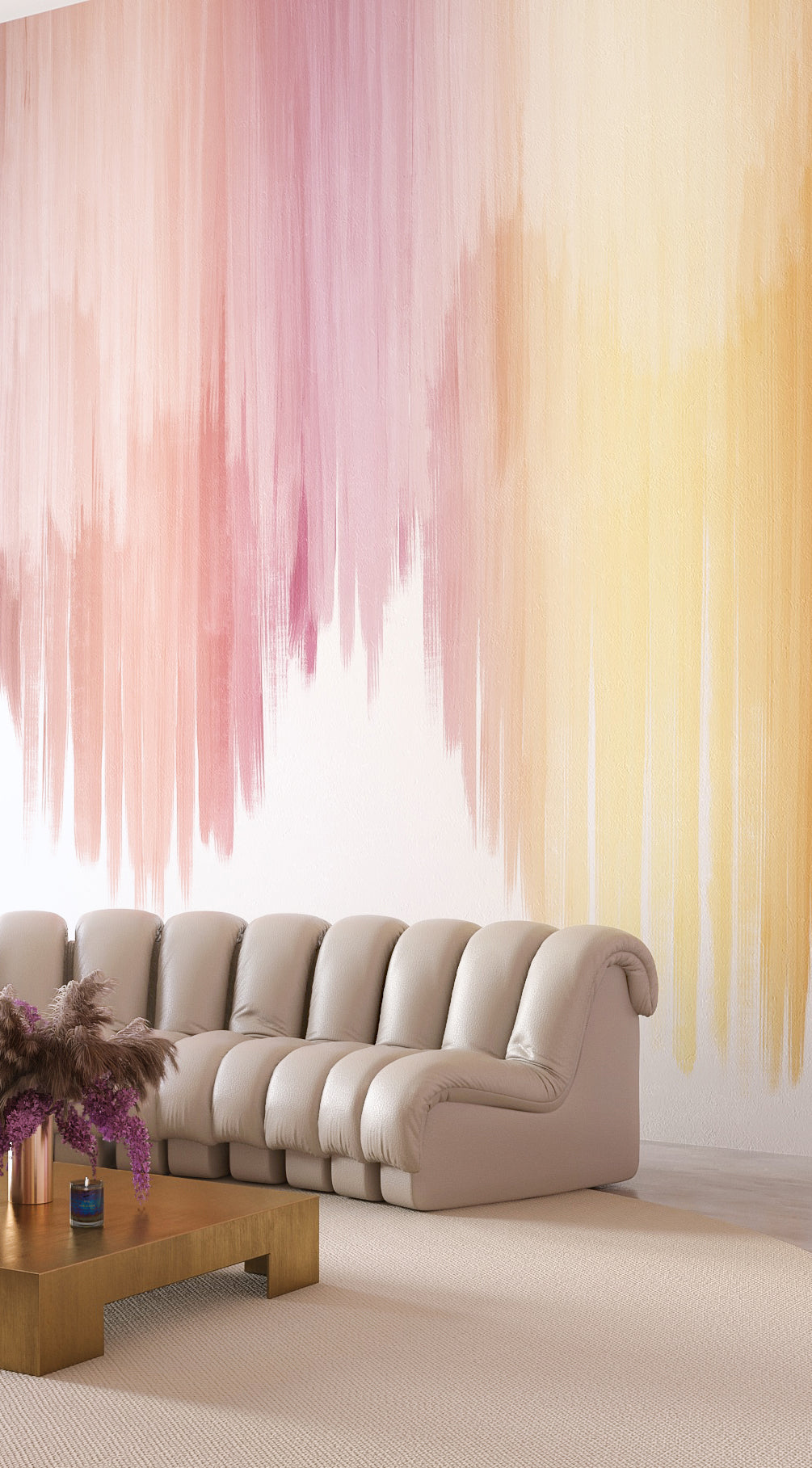 Wavelength© Mural Wallpaper in Lilac