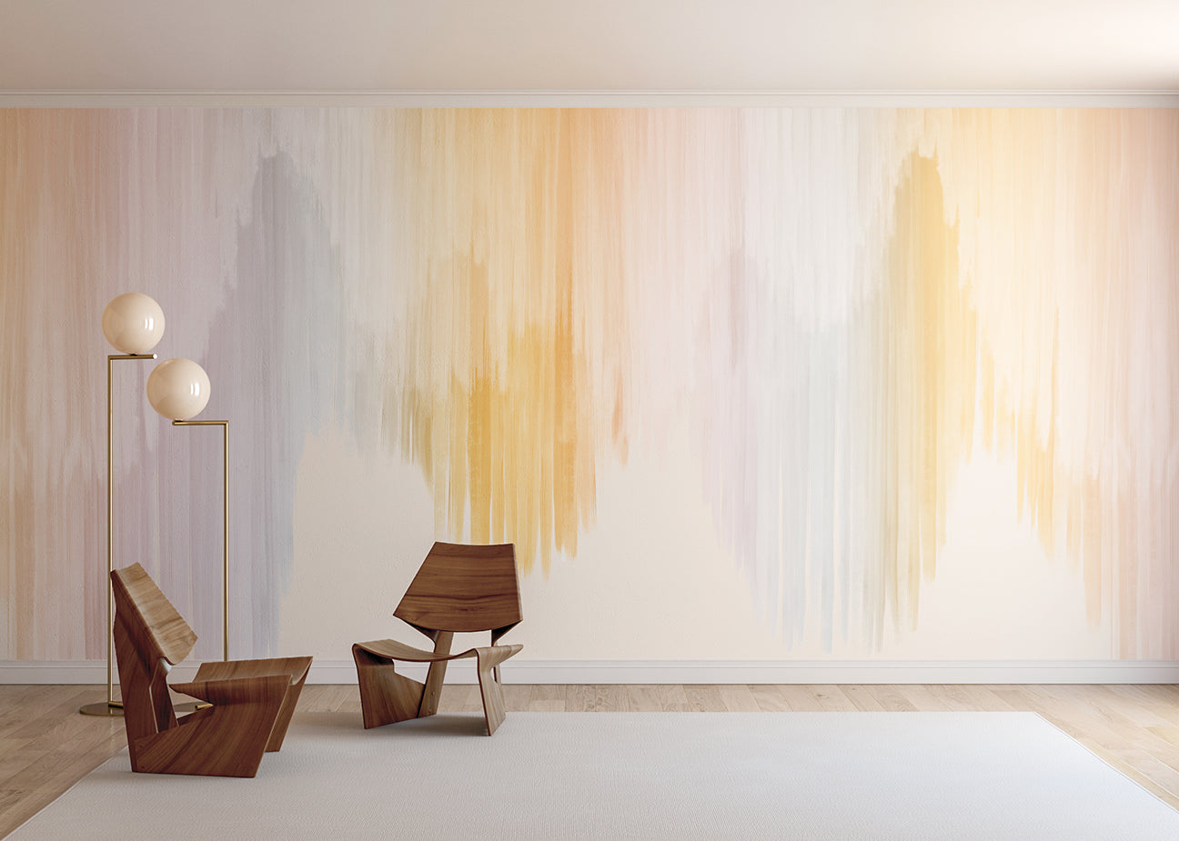Wavelength© Mural Wallpaper in Pastel