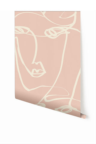Femme© Mural Wallpaper in Pink