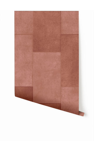 Rectangled© Mural Wallpaper in Coral