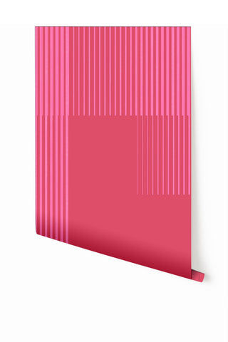 Seismic© Mural Wallpaper in Hot Pink