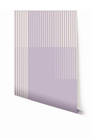 Seismic© Mural Wallpaper in Lilac