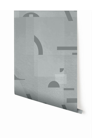 Shape Shifter© Mural Wallpaper in Slate Blue