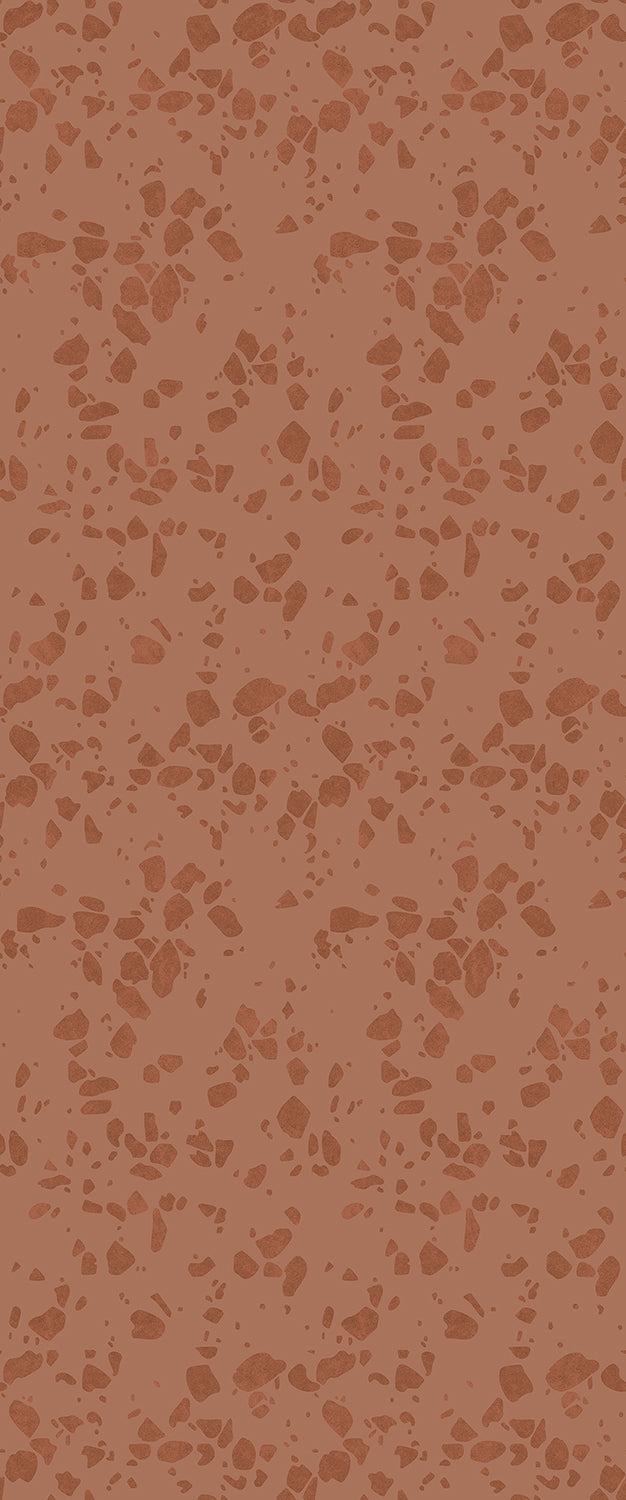 The terrazzo II adobe modern wallpaper sample from drop it MODERN.