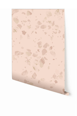 Terrazzo II© Wallpaper in Blush