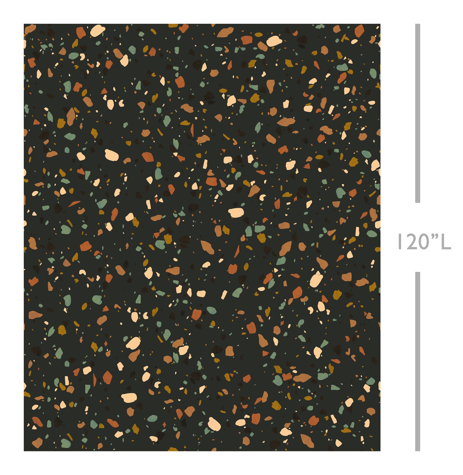 Terrazzo II© Wallpaper in Multicolor Black