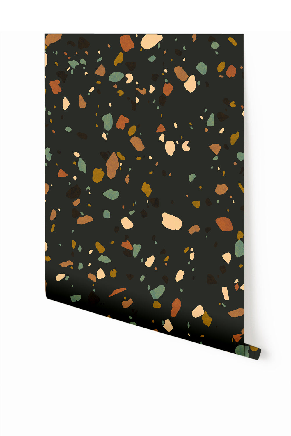 Terrazzo II© Wallpaper in Multicolor Black