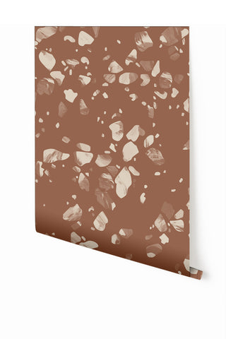 Terrazzo II© Wallpaper in Sienna