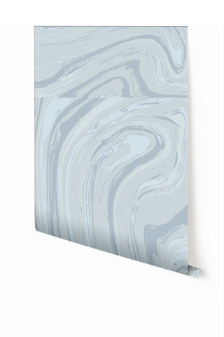 Crystalline© Mural Wallpaper in Pale Blue